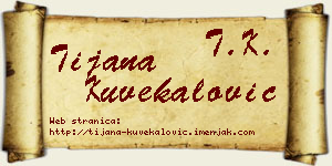 Tijana Kuvekalović vizit kartica